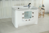 Machine de toilettage automatique pour chiens 2026 moderne 220V/110V avec massage par air et robinet inclus, garantie 5 ans, utilisation intérieure en salle de bain