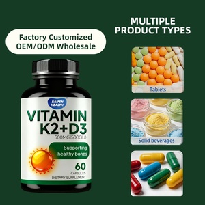 Cápsulas Blandas de <span class=keywords><strong>Vitamina</strong></span> K2 D3 OEM/ODM, Favorecen la Salud de los Huesos, los Dientes <span class=keywords><strong>y</strong></span> la Función Inmunitaria en Adultos - Product Image 4