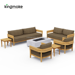 Canapé d'extérieur modulaire moderne, ensemble <span class=keywords><strong>de</strong></span> canapés <span class=keywords><strong>de</strong></span> <span class=keywords><strong>jardin</strong></span> imperméables en bois <span class=keywords><strong>de</strong></span> teck, mobilier <span class=keywords><strong>de</strong></span> <span class=keywords><strong>terrasse</strong></span> moderne <span class=keywords><strong>pour</strong></span> la plage et la cour - Product Image 2