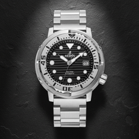 Montre de plongée pour hommes NH35 NH36 à mouvement automatique, montre mécanique 007 en acier inoxydable, montre étanche de luxe personnalisée