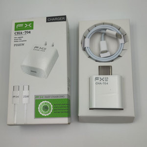 FX 25W PD sạc nhanh Type-C Power Adapter với cáp dữ liệu chúng tôi/EU cắm cho iPhone Máy tính bảng có tính năng PD chức năng CHA-<span class=keywords><strong>704</strong></span>/705 - Product Image 5