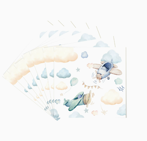 Ensemble de vaisselle jetable en papier écologique sur le thème de l'hélicoptère de dessin animé DAMAI pour fête d'anniversaire des enfants - Product Image 4