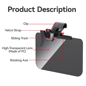 Extensor de parasol de coche delantero/trasero/lateral ajustable fácil de instalar ajuste Universal <span class=keywords><strong>para</strong></span> sedanes SUV accesorio Interior de conducción segura - Product Image 6