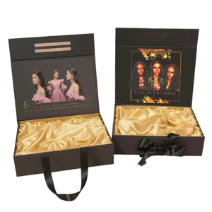 Tùy Chỉnh Sang Trọng Gấp Từ Tóc Giả Hộp Cho Satin Chèn Tóc Giả Đồ Lót Bao Bì Vật Liệu Tái Chế Quà Tặng Biểu Tượng Thẻ Hội Đồng Quản Trị Hộp - Product Image 1