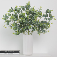 Feuilles d'eucalyptus artificielles en soie, faites à la main, pour mariage, Thanksgiving, décoration de la maison, style moderne, réutilisables et recyclables