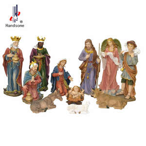 36-Inch hayat-boyutu açık noel doğuş seti dini reçine heykel boyalı fiberglas modeli heykel rakamlar - Product Image 2