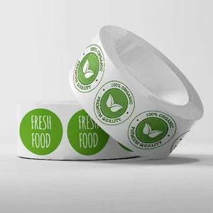 Rolo de Adesivos Brancos Personalizados em Vinil à Prova d'Água com Logotipo Personalizado em Ouro para Empresas - Product Image 2