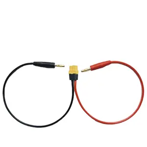 Plugue adaptador de cabeça banana T de 4,0 mm para série Xt30 Xt60 Trx Ec com cabo de carregador de bateria OEM para uso automotivo