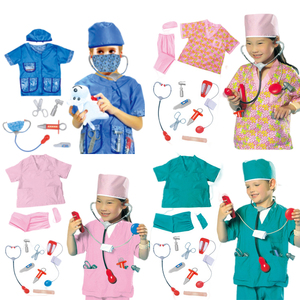 Venta caliente Unisex 10PCs Niños <span class=keywords><strong>Cirujano</strong></span> Uniforme Juego de rol médico Juego de juguetes con accesorios para juegos de médicos - Product Image 6
