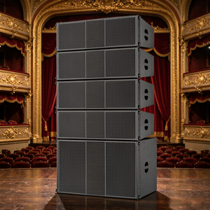 Sistema Audio Professionale PA per Interni con Diffusori Line-Array in Legno, Montaggio a Palco, Modello Gjz-32 - Product Image 3