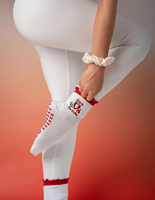 Chaussettes de Pilates personnalisées avec volants, qualité supérieure, antidérapantes, respirantes, douces et mignonnes, chaussettes de yoga à volants