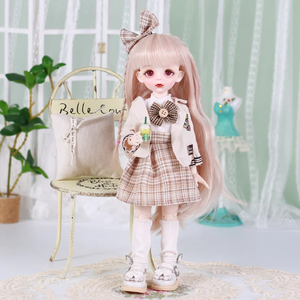 Pour habiller les poupées de 12 pouces, robe décontractée, robes mignonnes, poupées de 30 cm, style académie de la mode, ensemble de 4 pièces, mini-jupe - Product Image 1