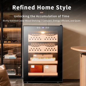 50c Cigarloong Hot Selling Cigar Humidor <b>Cabinet</b> Electronic Good Quality Solid Wood Cedar 50c Hot Selling Cigar Humidor - Product Image 4