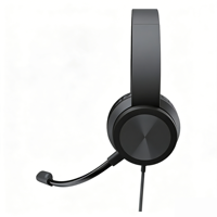 Casque filaire USB avec microphone dynamique, accessoire pour téléphone et ordinateur en cuir pour les utilisateurs mobiles