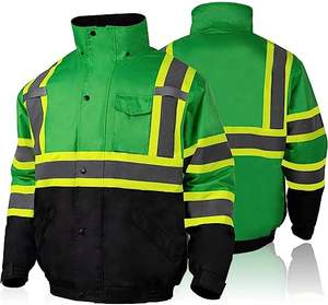 यूनिसेक्स रिफ्लेक्टिव सुरक्षा कपड़े हाई विज़ कंस्ट्रक्शन मोटरसाइकिल ट्रैफिक ड्यूटी जैकेट हाई विजिबिलिटी रिफ्लेक्टिव बॉम्बर जैकेट - Product Image 3