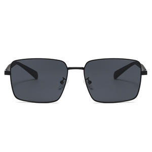 Lunettes de soleil polarisées pour hommes Ks-3816, monture carrée en métal, UV400, anti-éblouissement, pour la conduite et la pêche, verres TAC de classe 2, noires - Product Image 2