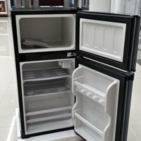 Réfrigérateur double porte H 76L pour la maison et l'hôtellerie, avec fonction de refroidissement et de congélation, congélateur supérieur et réfrigérateur inférieur
