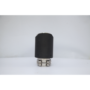 Embout d'échappement de voiture le plus vendu, en acier inoxydable poli à bord droit, noir mat, universel, pour système d'échappement - Product Image 1