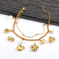 Collier pendentif chat KT en acier inoxydable poli avec nœud floral, bijou mignon et tendance pour femme, idéal pour le quotidien et les soirées