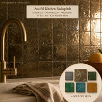 Carrelage Céramique Artisanal Style Zellige Marocain Premium 100x100mm, Glaçure Métallique Effet Craquelé Glacé pour Dosseret de Cuisine, Vente en Gros OEM