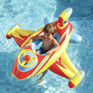 Nuevo <span class=keywords><strong>Asiento</strong></span> Inflable de PVC Grueso con Forma de Avión para Niños Pequeños, Flotador para Piscina, Juego Acuático, Natación al Aire Libre, Capacidad Máxima - Product Image 1
