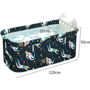 Vasca da bagno <span class=keywords><strong>pieghevole</strong></span> in plastica spessa <span class=keywords><strong>per</strong></span> vasca <span class=keywords><strong>pieghevole</strong></span> portatile da 120cm <span class=keywords><strong>per</strong></span> adulto - Product Image 2