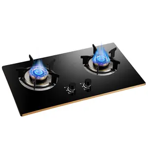 Made in China benchtop gas 2 burner ceramic glass household stove gas stove