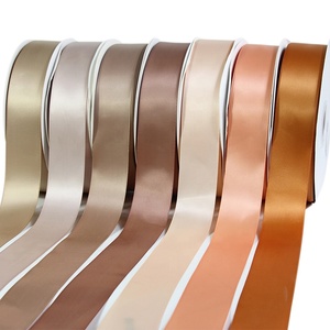 Pita Satin warna polos dua sisi, pita mewah kualitas Premium dua sisi 100% poliester 4cm 100 yard Per rol untuk acara pernikahan - Product Image 3