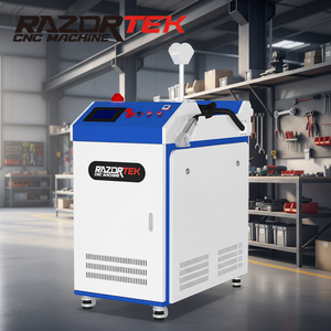 <span class=keywords><strong>Machine</strong></span> de nettoyage au laser continu CNC Razortek, <span class=keywords><strong>machine</strong></span> de décapage de peinture, 1500W 2000W 3000W, nettoyeur laser portatif pour métal - Product Image 1