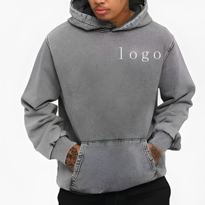 Sudadera con capucha personalizada al por mayor para hombre, 350 g/m², forro polar, teñida en su propio color, para colecciones de marcas de ropa urbana estadounidenses. - Product Image 1