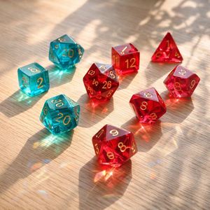 Creative 7Pcs 20 Sided High Quality Crystal Acrylic Polyhedral <b>Dice</b> <b>Set</b> for Keychain Necklace Pendant Jewelry Accessory <b>Dice</b> <b>Set</b> - Product Image 2