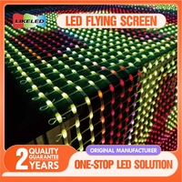 P15 Drone Show Flying Led Mesh Affichage Écran pliable Led Magic Carpet Écran Drone Show Hologramme Affichage à vendre