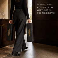 Coffret cadeau pour vin avec logo personnalisé et insert pour bouteille, pour l'emballage de bouteille unique, les cadeaux de détail, la promotion des vignerons et les événements