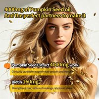 Gélules d'huile de graines de citrouille OEM 4000mg avec acides gras essentiels de palmier nain et phytostérols pour la santé des cheveux et des voies urinaires