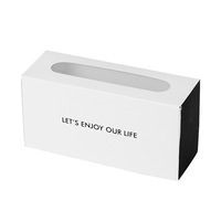 Boîte cadeau rectangulaire jetable autoportante écologique noire mate avec fenêtre pour emballage alimentaire