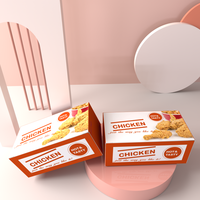 Boîte en papier personnalisée de qualité alimentaire PLA pépites de poulet rôti ailes boîte de poulet frit français boîte de papier de poulet frit