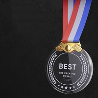 Médaille de cristal de bricolage personnalisé trophée de verre prix 3D personnalisé médailles sportives en métal pour cadeau souvenir