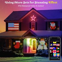 Rideau lumineux LED intelligent 2*2M, télécommande par application, programmable, arc-en-ciel, pour mariage, fête, Noël, décoration murale extérieure
