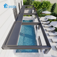 Pergola électrique réglable en aluminium Sweet Home, abri solaire anti-corrosion avec LED pour jardins et cours, idéal pour la détente