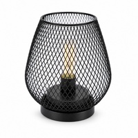 Lampe de table LED moderne minimaliste en acier, style nordique, simple, noire/blanche, pour chambre et bureau (vente en gros)