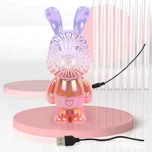 CITICITY Rabbit Design USB Rechargeable Mini <b>Fan</b> High-Speed 3-Speed Options Cartoon Rabbit Outdoor Portable <b>Handheld</b> <b>Fan</b> - Product Image 3