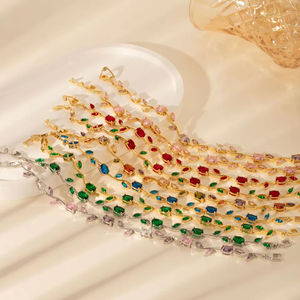 2026 Fabricante Europeo Americano, Joyería Unisex de Alta Calidad, Ajustable, de Latón con Incrustaciones de Circonia, Bañada en Oro, Resistente a la Decoloración - Product Image 4