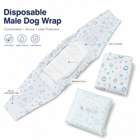 Vente en gros de bandes abdominales jetables pour chiens mâles, couches pour animaux de compagnie avec noyau SAP, protection contre les fuites et ajustement confortable