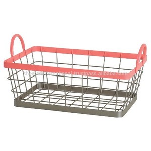 Metal Wire Storage <b>Basket</b> with 4 Built-In Handles Household Organizer Bin <b>for</b> Kitchen Cabinet or Freezer <b>Shelf</b>-free - Product Image 2