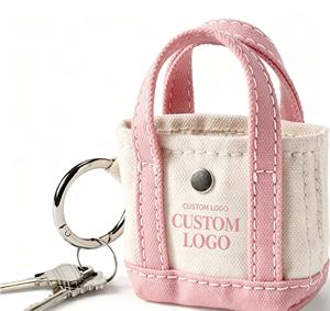 Porte-clés en forme de mini sac fourre-tout avec motif personnalisé, breloque de sac pour sac à dos, souvenir, cadeau promotionnel d'entreprise - Product Image 1