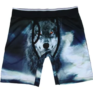 Men's Sexy 3D Wolf Head Animal Print Underwear Boxer Briefs Stretch Modal  Underpants Size L (Grey) : : Clothing, Shoes & Accessories