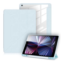 Casing kulit merah muda untuk ipad 10.9, casing kulit lipat akrilik Y, braket deformasi, pelindung tpu pro 11/13 dengan slot pena