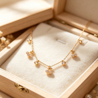 Collier avec pendentif en zircon en forme de cœur, en alliage de cuivre et acier inoxydable plaqué or 18 carats, style ethnique vintage, accessoire de mode pour femme