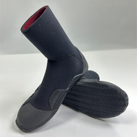 DIVESTAR sepatu bot kustom 5mm Neoprene, sol bulu antiselip hangat tahan air berselancar Selam