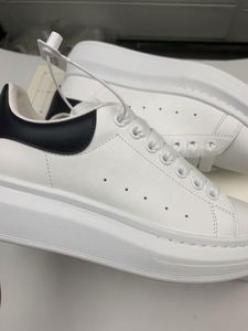 Baskets montantes blanches en cuir de vachette à semelle épaisse, plateforme de 5 cm, style muffin, à lacets, sportives et rétro, pour la marche - Product Image 6